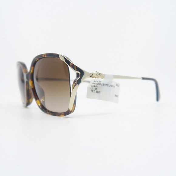 COACH HC8280U 5120/13 New Dark Tortoise/Brown Gradient Women's Sunglasses - Picture 4 of 8